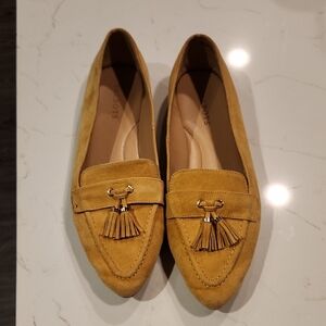 Talbots Yellow Tassel Loafers